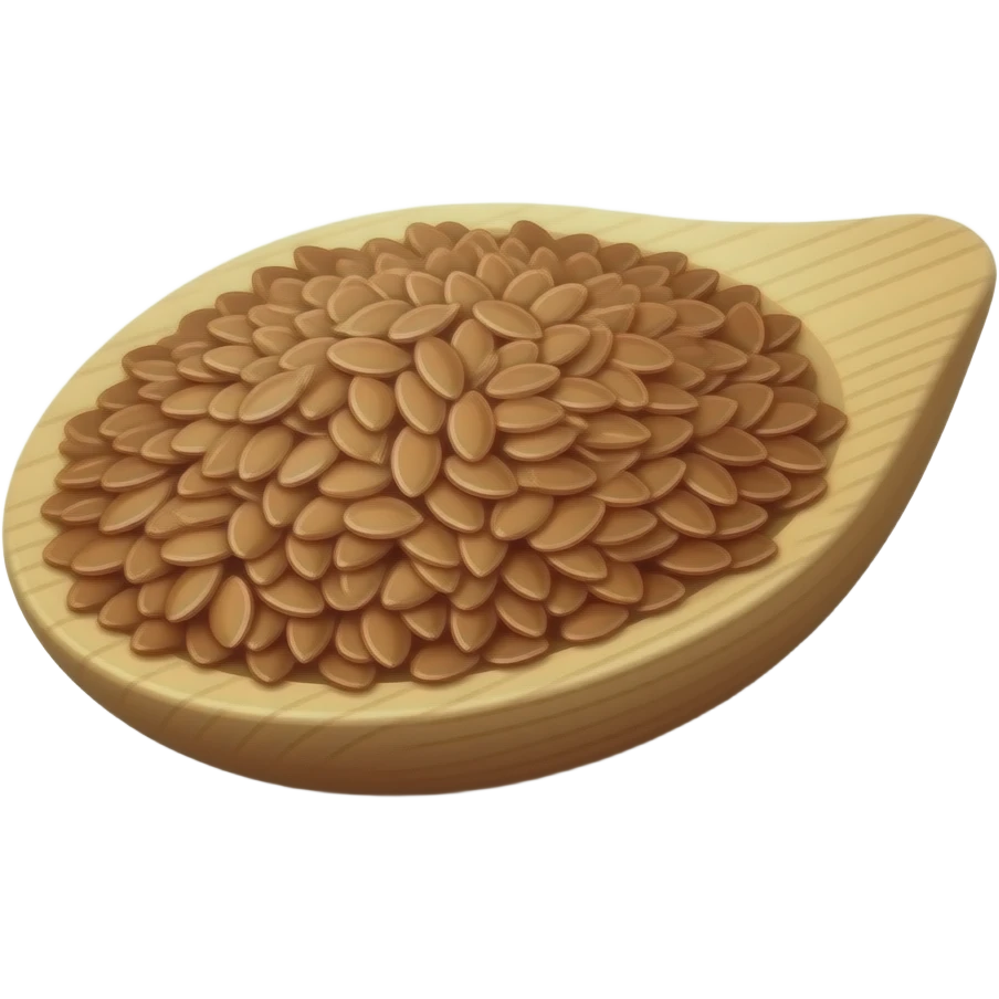 A spoon of flax seed emoji