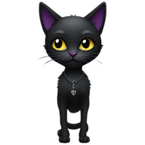 Gothic cat emoji
