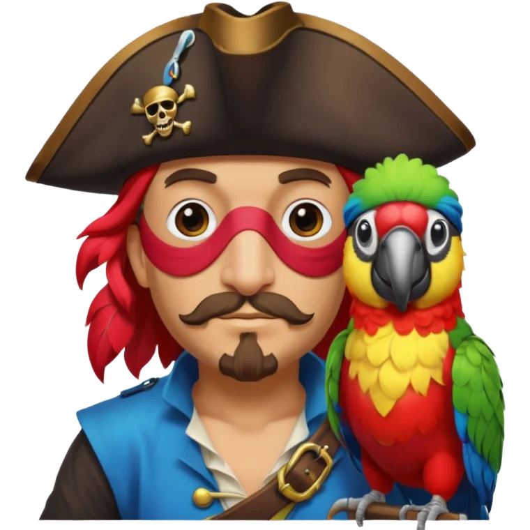 pirate and parrot emoji