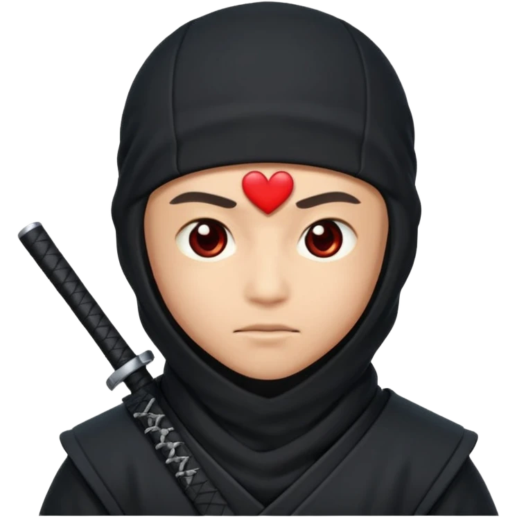 Ninja ojos de corazón  emoji