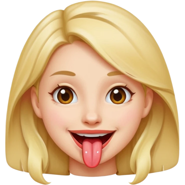 girl naked tongue emoji