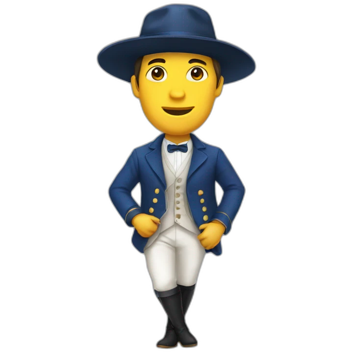france yang man in national suit with hat emoji