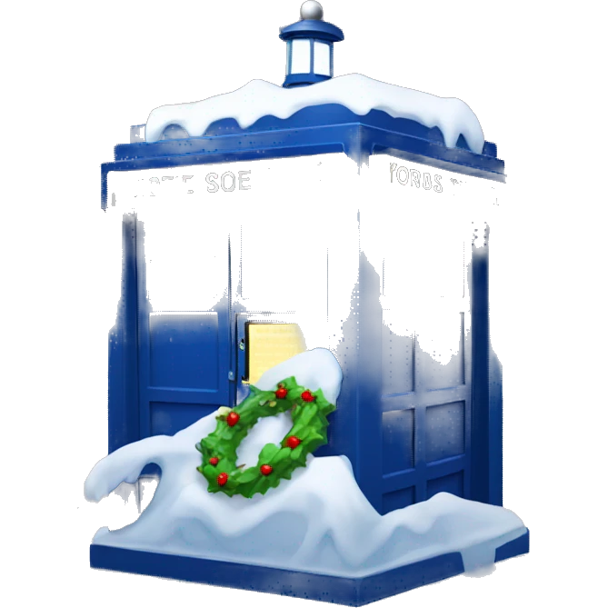 Christmas Tardis in winter  emoji