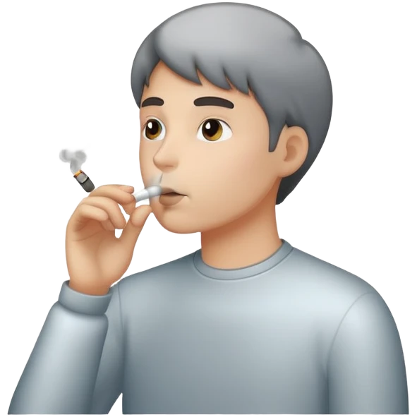Blowing smoke rings emoji