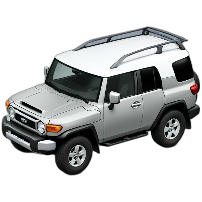 Grey toyota fj with white roof emoji