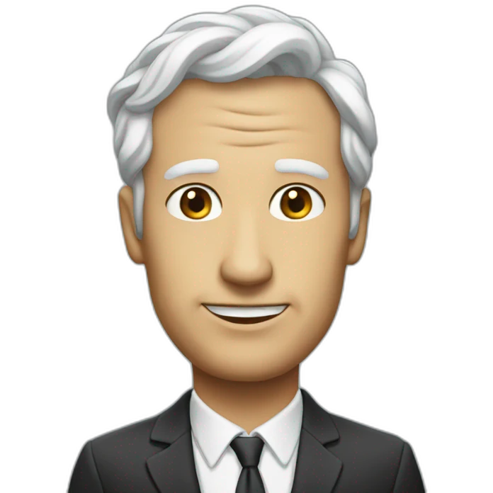 classy man standing earth worm head emoji