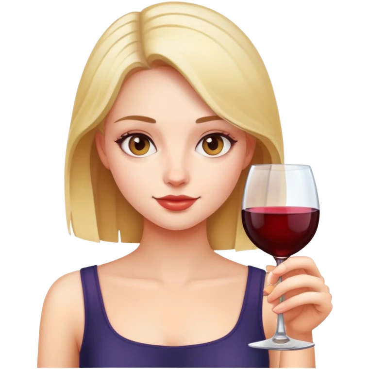 Дівчина з бокалом вина emoji