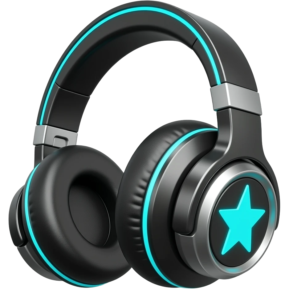 Space-themed headphones emoji