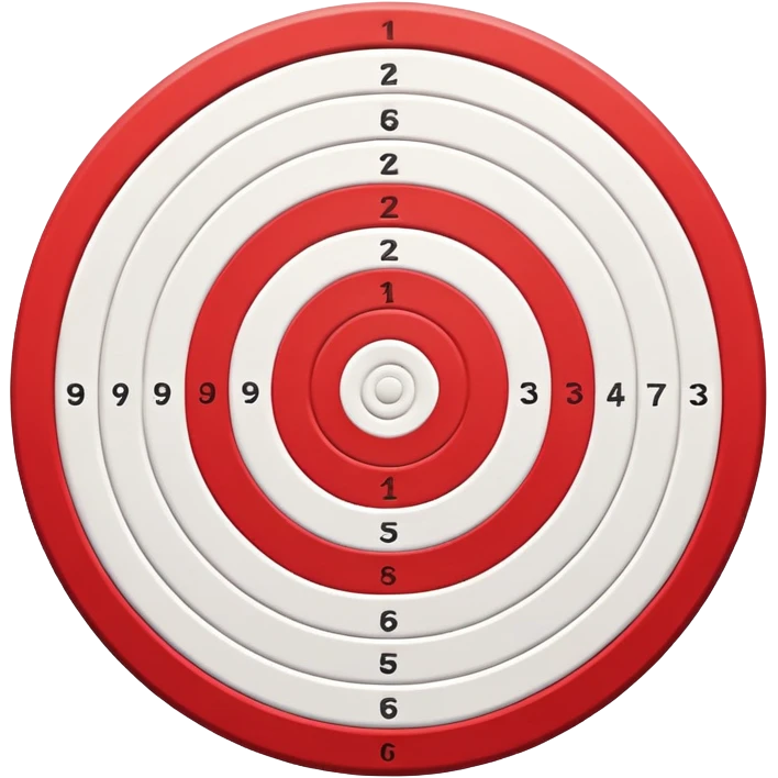 bullseye target with red and white concentric circles emoji