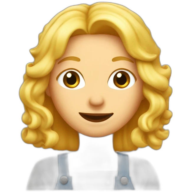 Une jolie blonde qui manges de la lasagne emoji