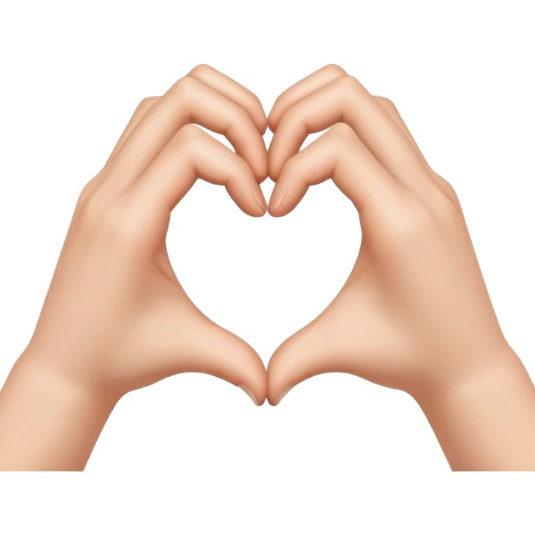 two hands forming a heart, symbolizing mutual understanding and preventing arguments emoji