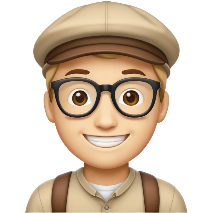Nerd emoji with backwards cap on emoji