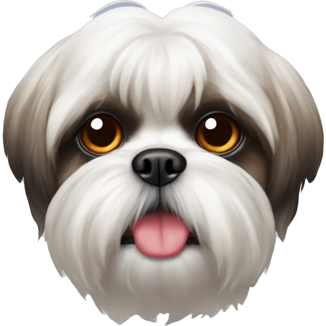 Shihtzu with devil horns emoji