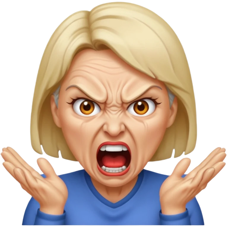 wütende frau schreit emoji