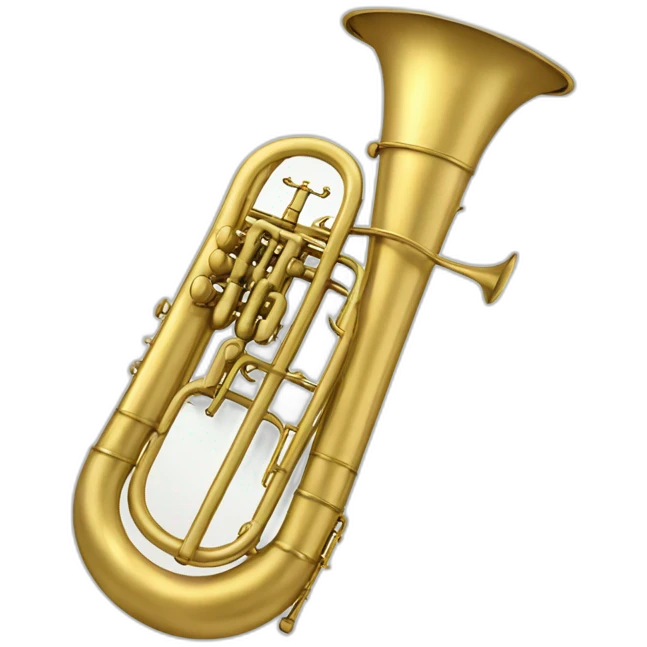 insignia de un trombon dorado emoji