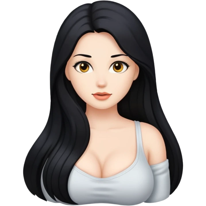 naked woman with big tits and black hair  emoji