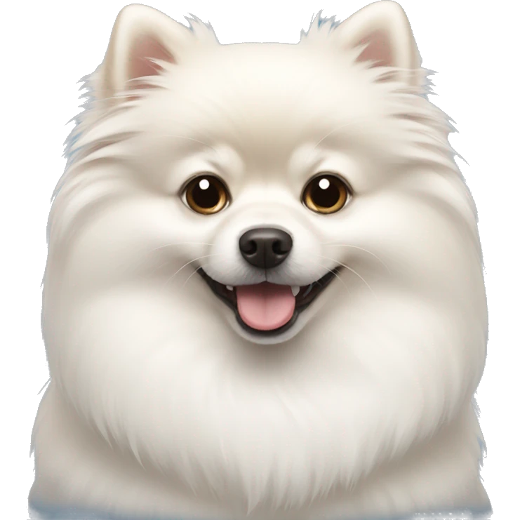White Pomeranian  emoji