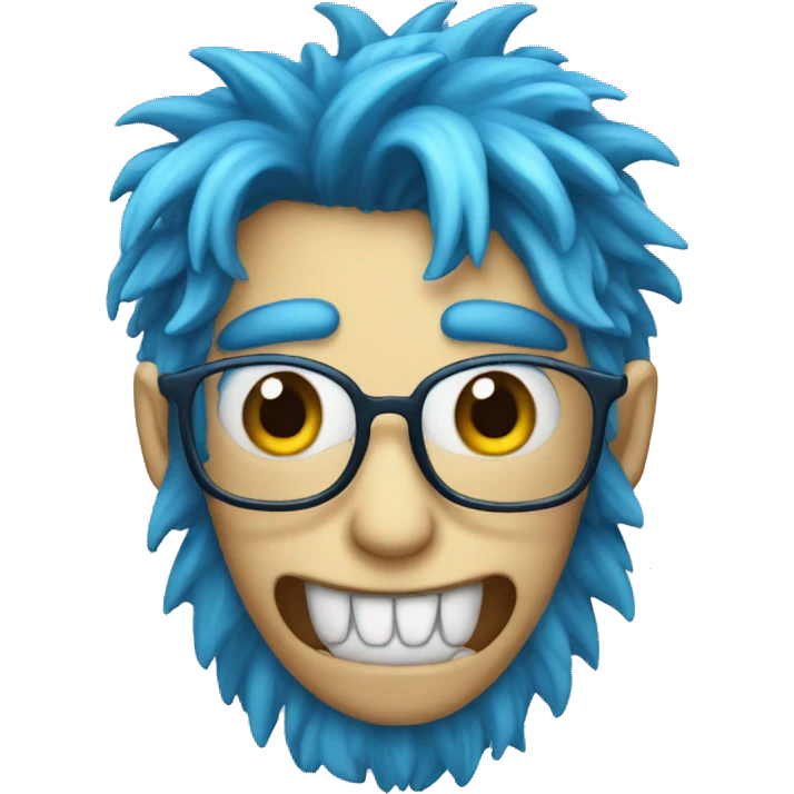 blue haired monster emoji