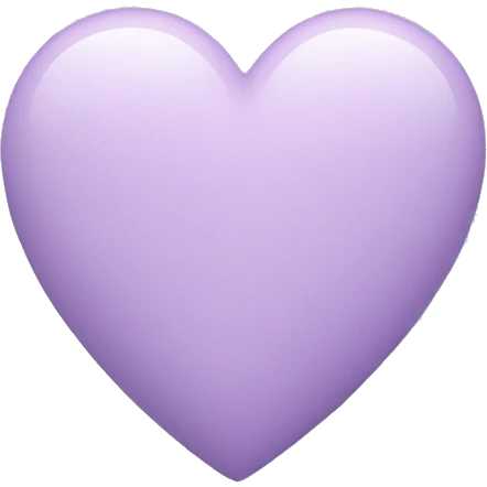 pastel lilac coloured heart emoji
