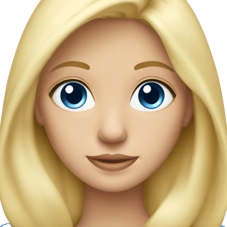 A very beautiful blonde girl with blue eyes emoji