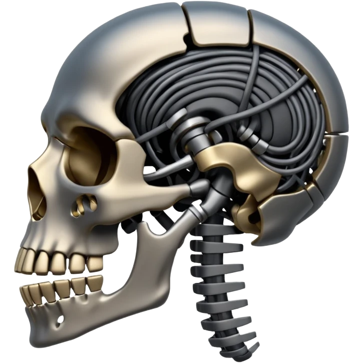 intertwined wires in the style of H.R. Giger, biomechanical, dark, detailed emoji