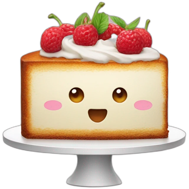 Chat sur un gâteau emoji