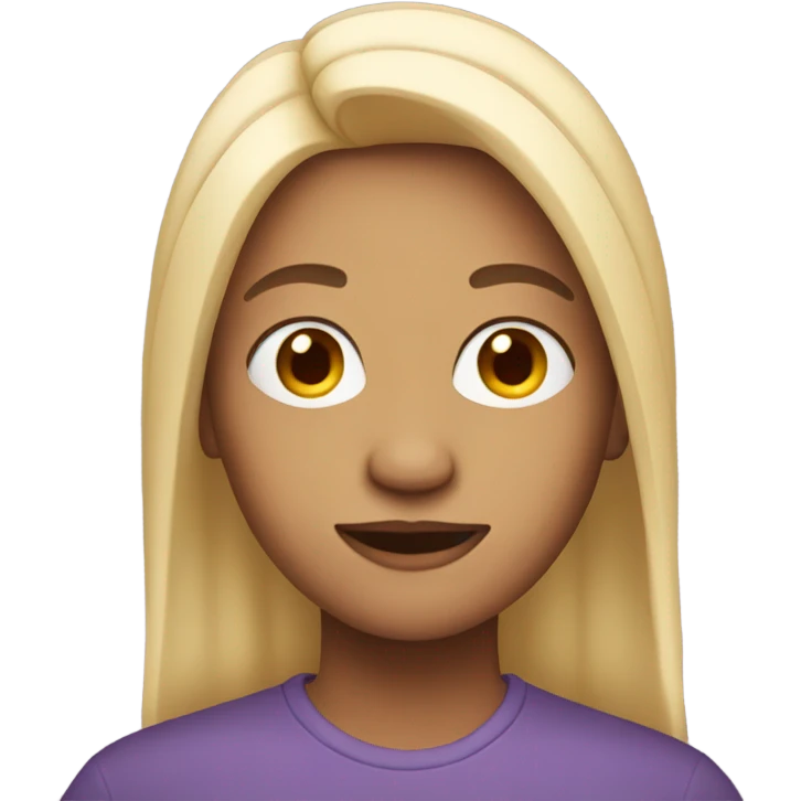 person with a middle part emoji