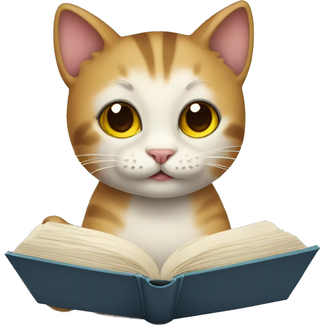Cat with book emoji