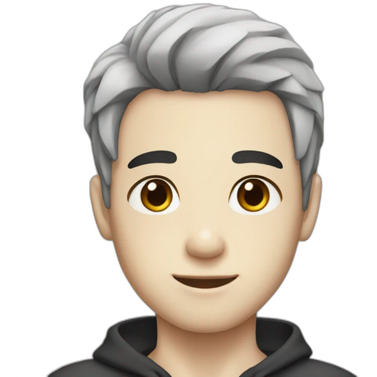 Boy with straight black hair white skin freckles emoji