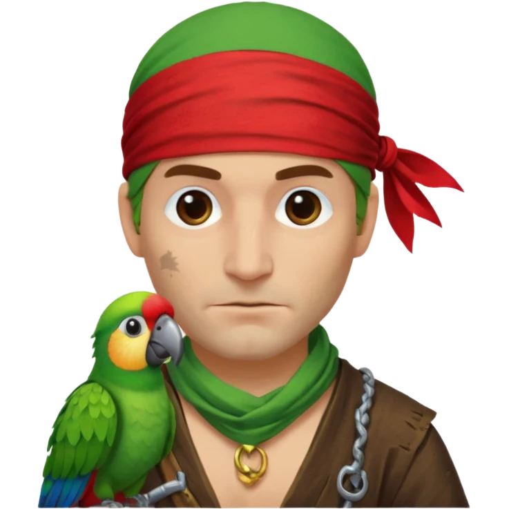 pirate and parrot emoji