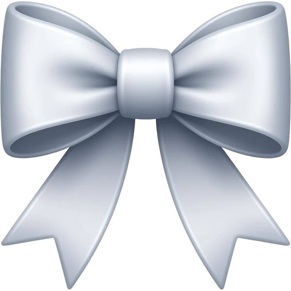 Bubble bow and the ribbon emoji
