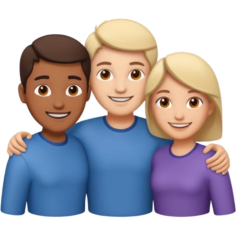 now a icon of three people isometric emoji