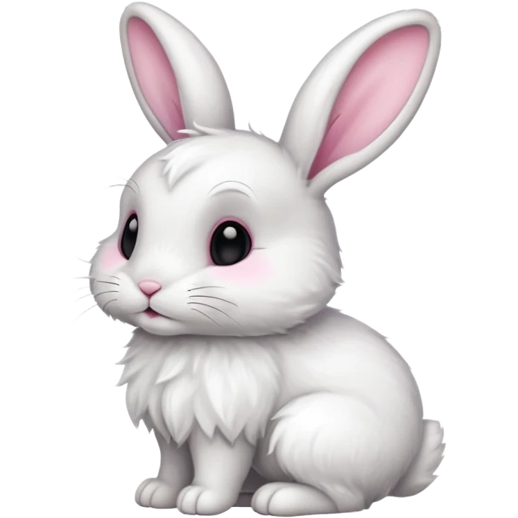 side view of bunny rabbit with fluffy tail emoji