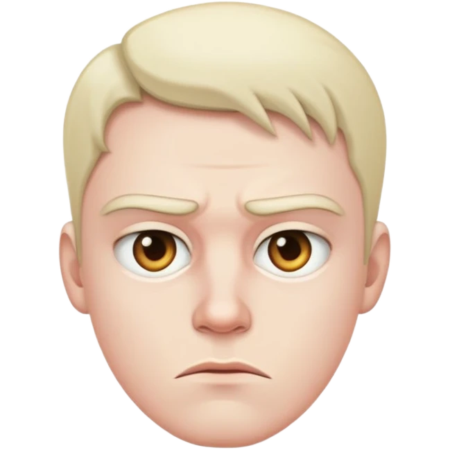 Stern serious face emoji