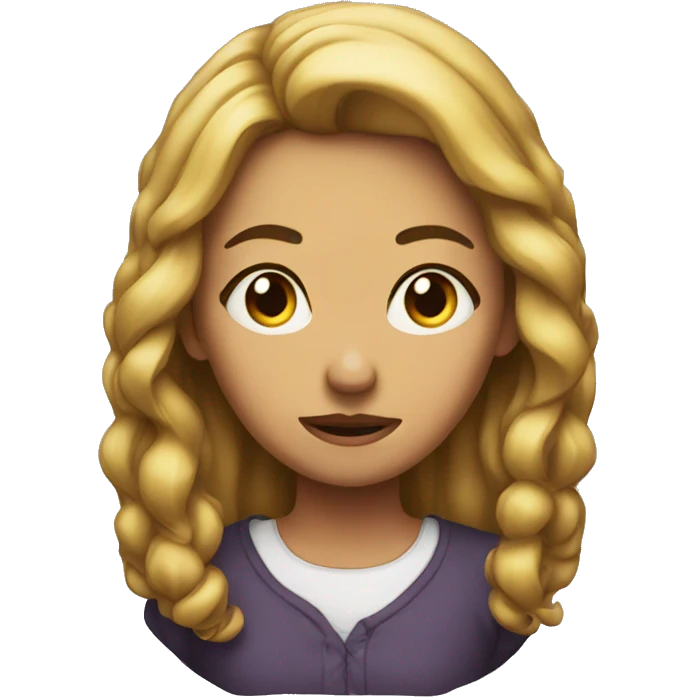 A girl with contempt emoji