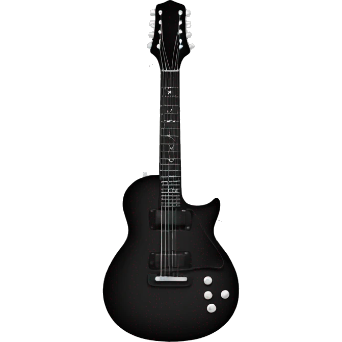 Black guitar emoji