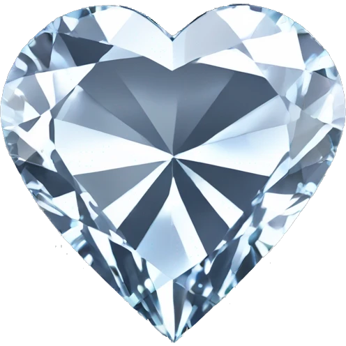 Heart shaped 56-carat crystal diamond emoji
