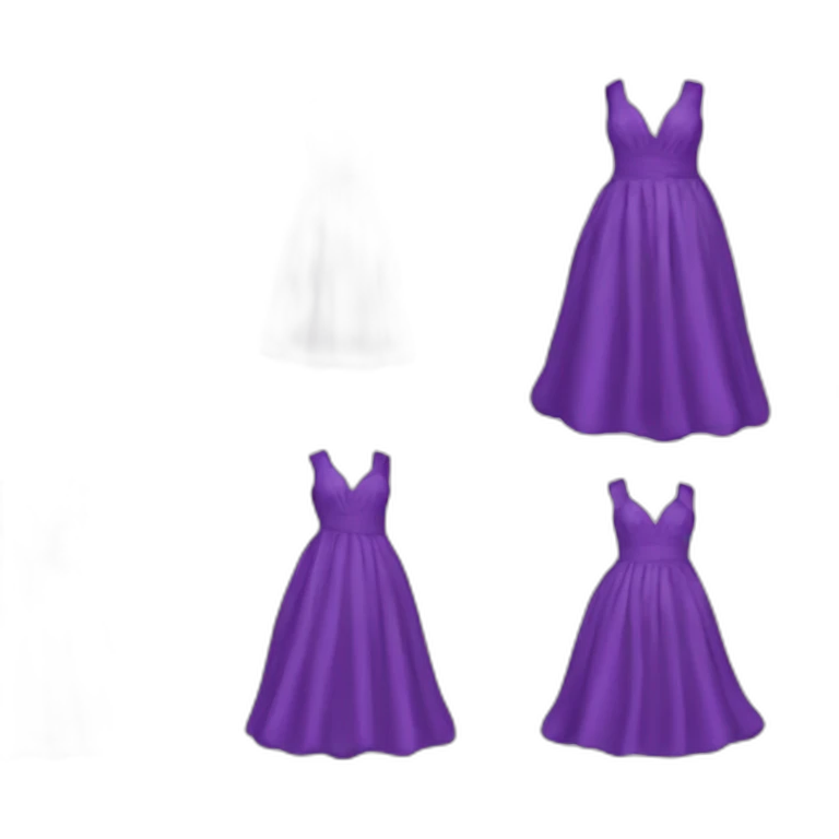 long purple dress emoji