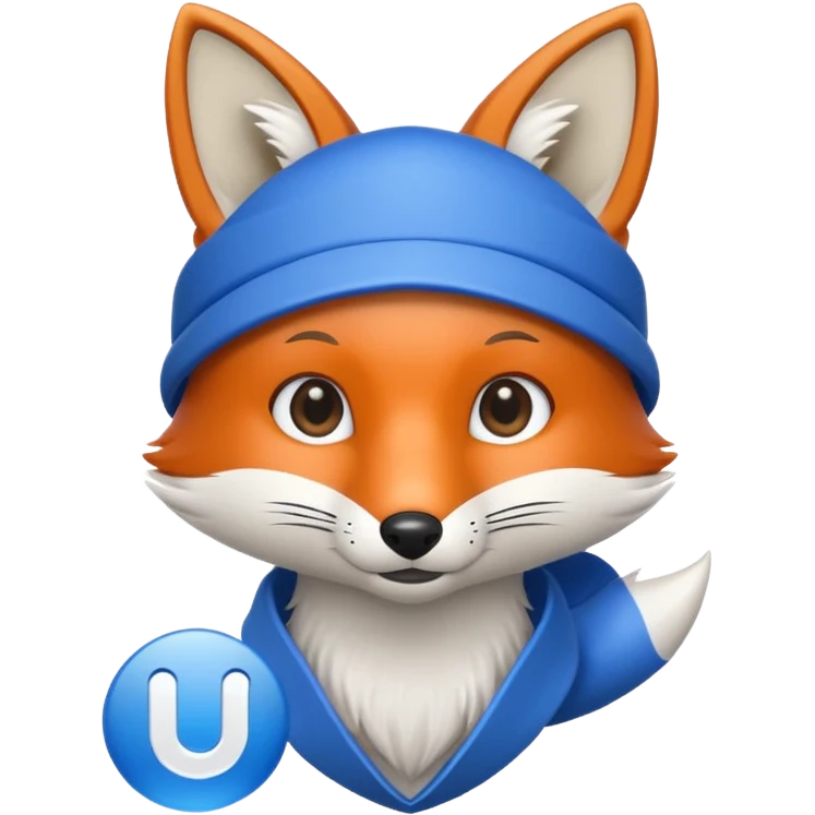 finder Fox blue and white Mac logo  emoji