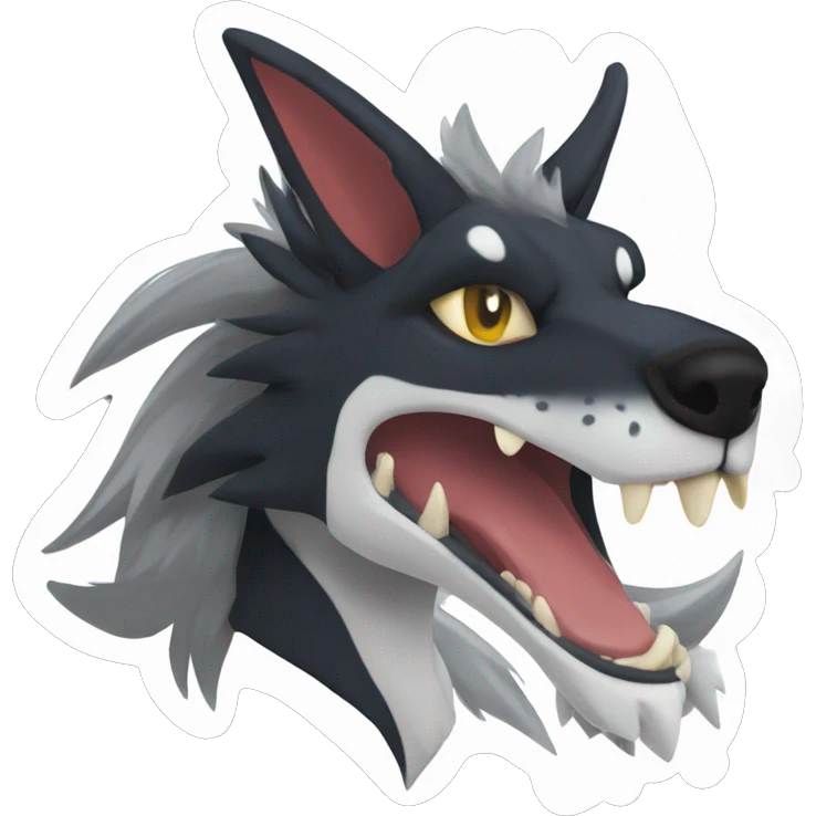  Cool Edgy Sergal-Mightyena-Houndoom-Fakémon  emoji