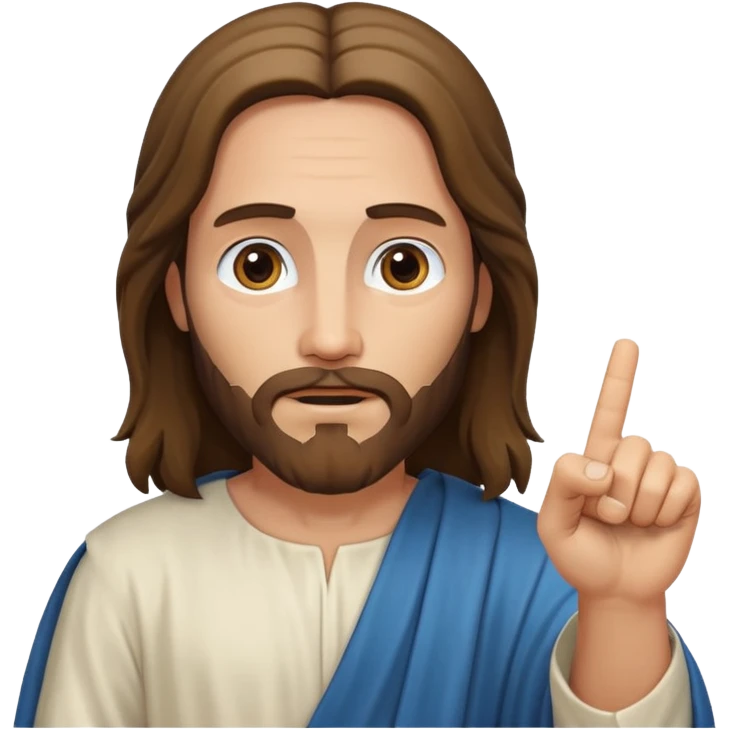 jesus pointing toward you with finger emoji