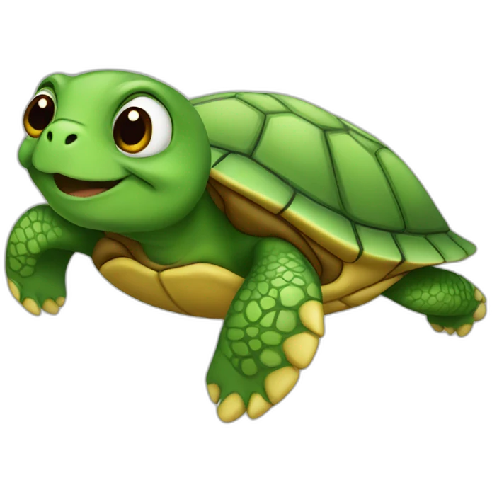 Turtle flying  emoji
