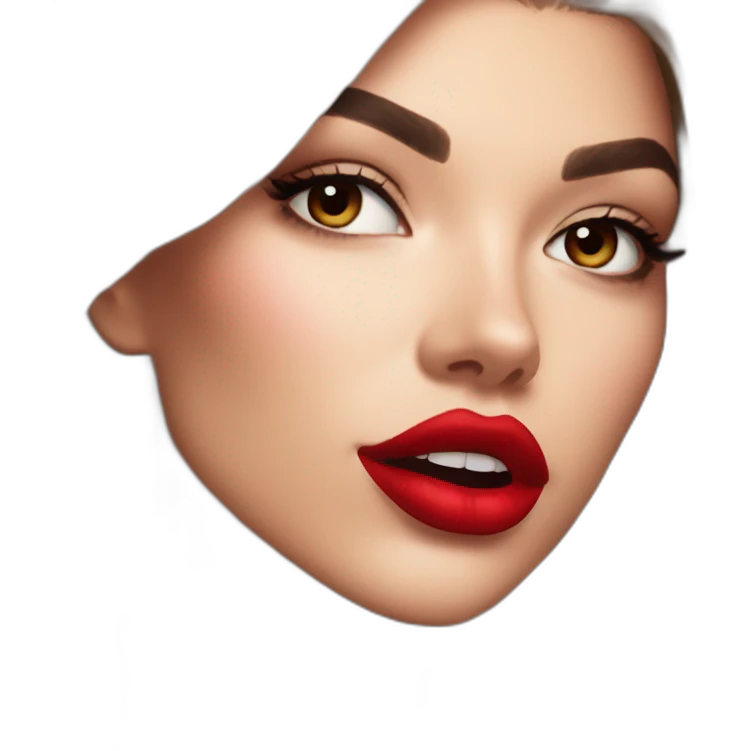 Alissa Violet, red lipstick emoji