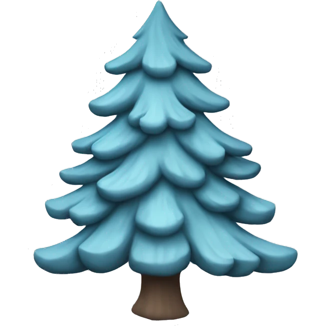 pale blue pine tree emoji
