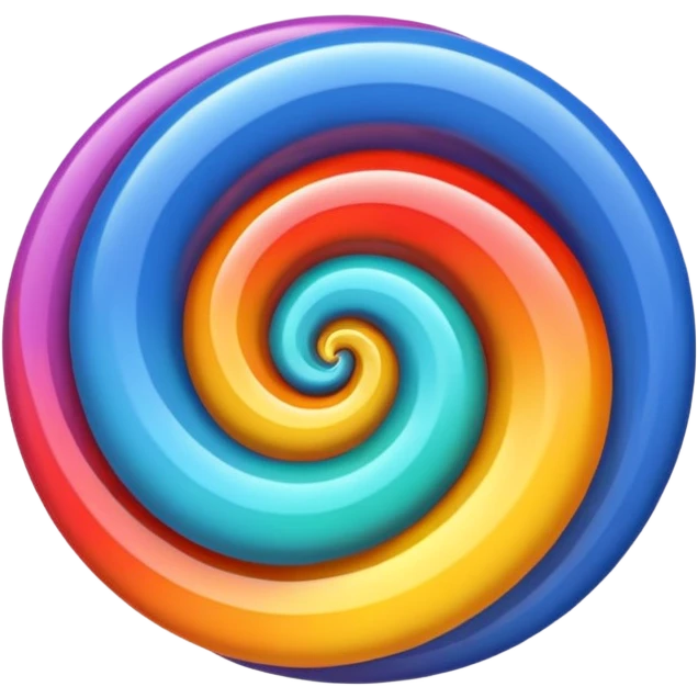 dynamic multicolored spiral emoji