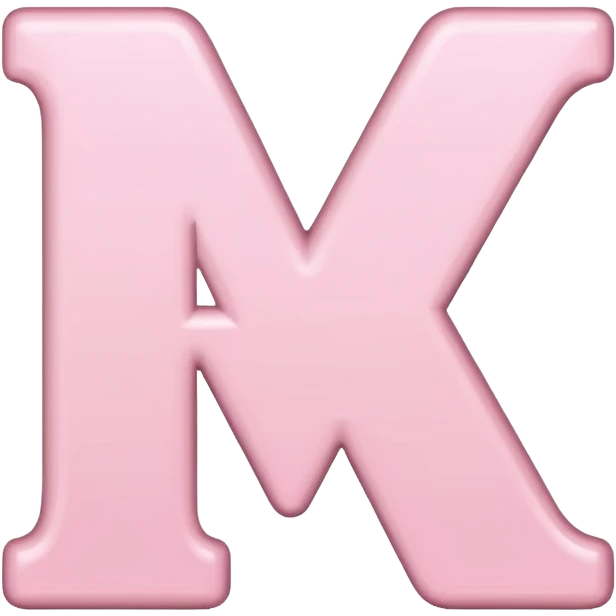 light pink cute letter variation 2 emoji