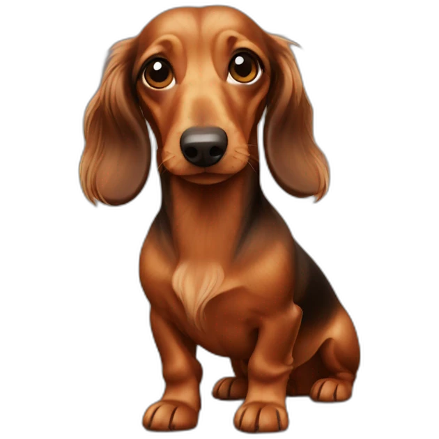 long haired dachshund   emoji