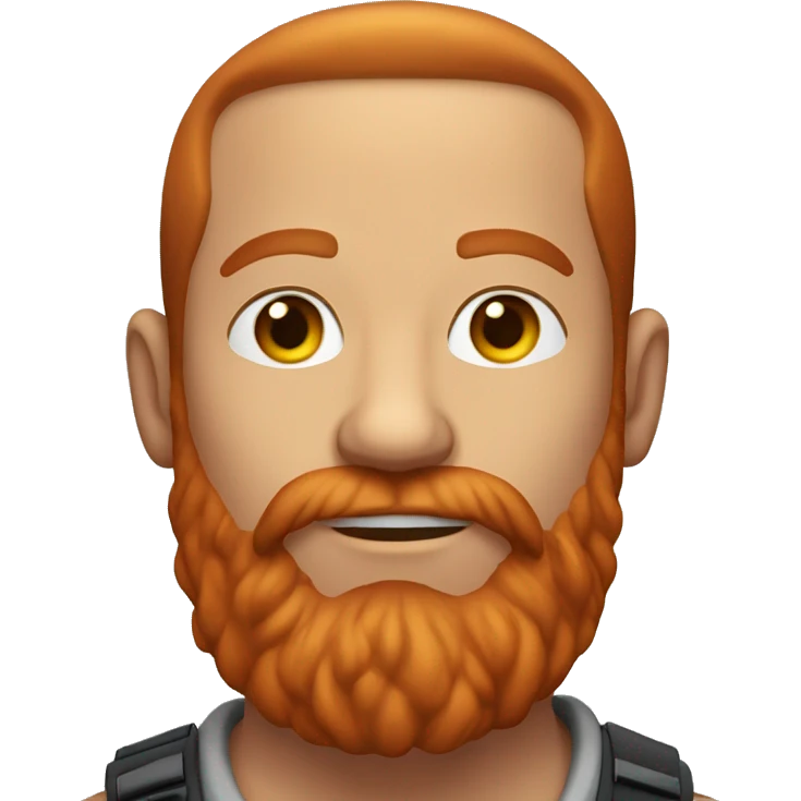 34 year old red beard man emoji