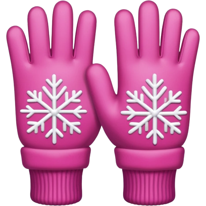 Cozy pink winter gloves emoji