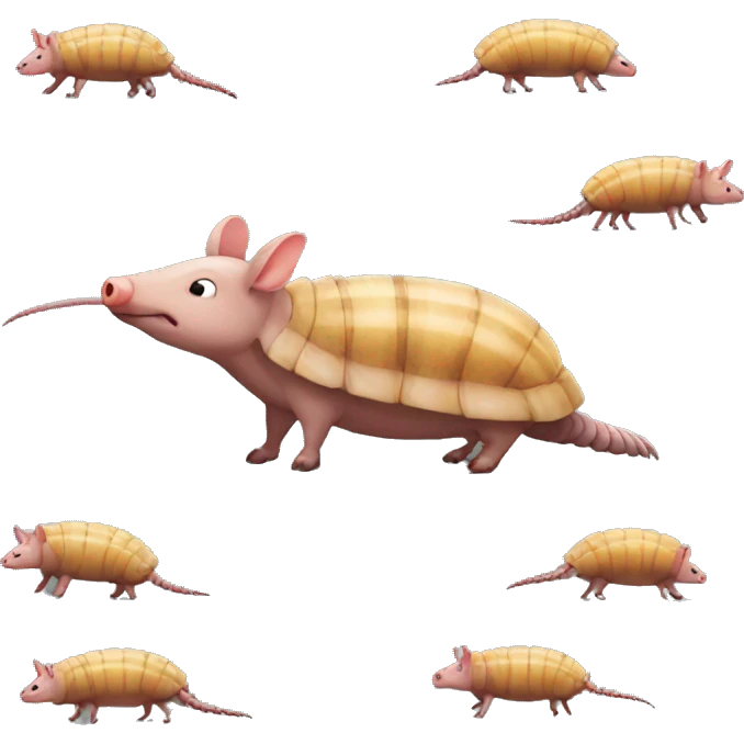 Armadillo pig centipede emoji